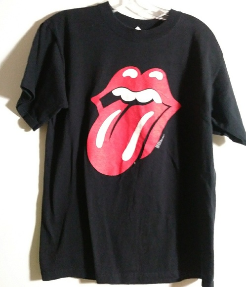 Anvil Tops - Vtg Rolling Stones iconic lips tongue band tshirt Anvil Tops - Vtg Rolling Stones iconic lips tongue band tshirt